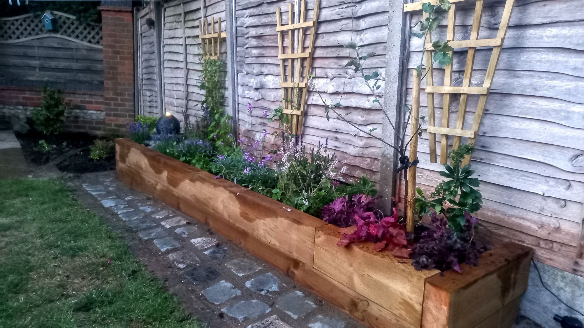 No 18 Raised bed newly planted