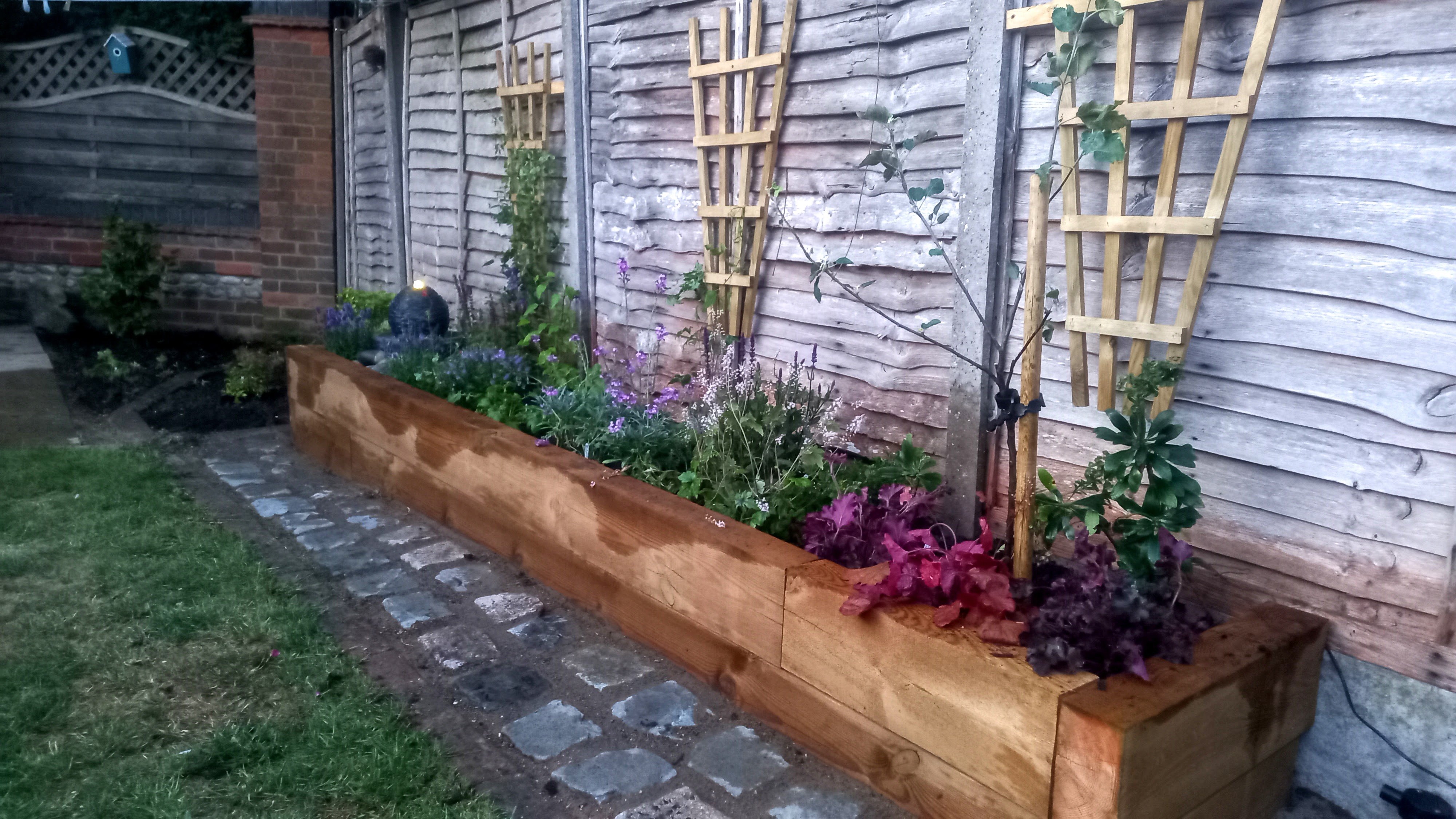 No 18 Raised bed newly planted